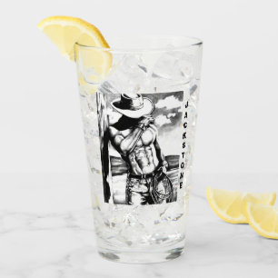 Verre Nom personnalisé Cool Bodybuilding Cowboy Art
