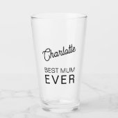 Verre Nom personnalisé de la meilleure mère (Devant)
