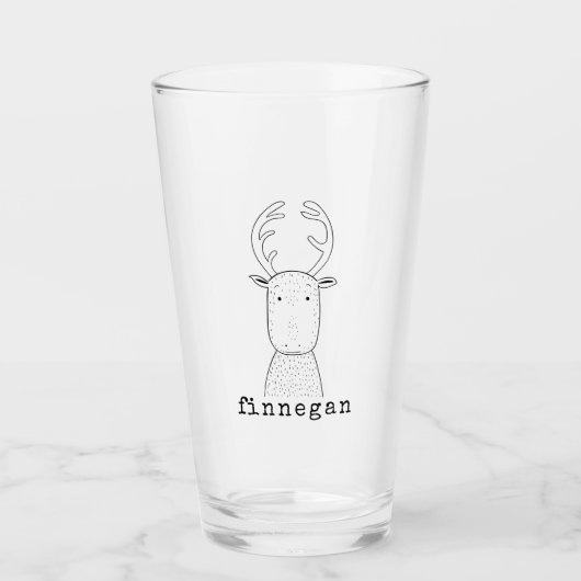 Verre Nom personnalisé de l'illustration de ligne simple (Devant)