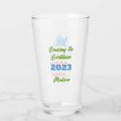 Verre Nom personnalisé, destination et année Boissons de (Dos)