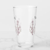 Verre Nom personnalisé Élégante Fleur de cerisier rose (Gauche)