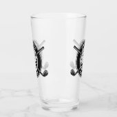 Verre Nom personnalisé et golf de texte (Gauche)