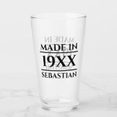 Verre Nom personnalisé Fabriqué dans l'année (Devant)