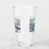 Verre Nom personnalisé Finlande Illustration hivernale (Gauche)