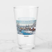 Verre Nom personnalisé Finlande Illustration hivernale (Devant)