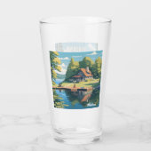 Verre Nom personnalisé Finlande Nature Illustration (Dos)