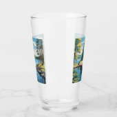 Verre Nom personnalisé Finlande Nature Illustration (Gauche)