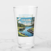 Verre Nom personnalisé Finlande Nature Illustration (Devant)