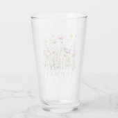Verre Nom personnalisé fleur sauvage (Dos)