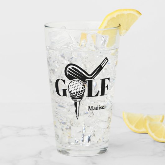 Verre Nom personnalisé Golf (Dos glace)