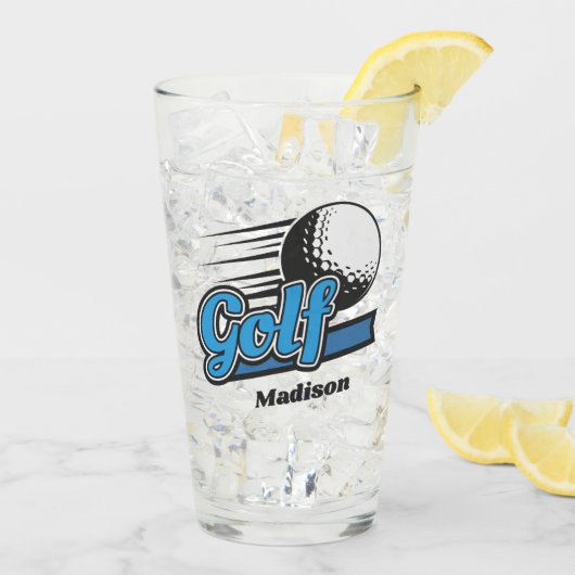Verre Nom personnalisé Golf (Dos glace)