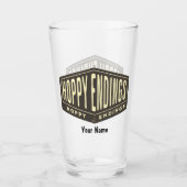 Verre Nom personnalisé Hoppy Endings Funny Pint Beer Gla (Devant)
