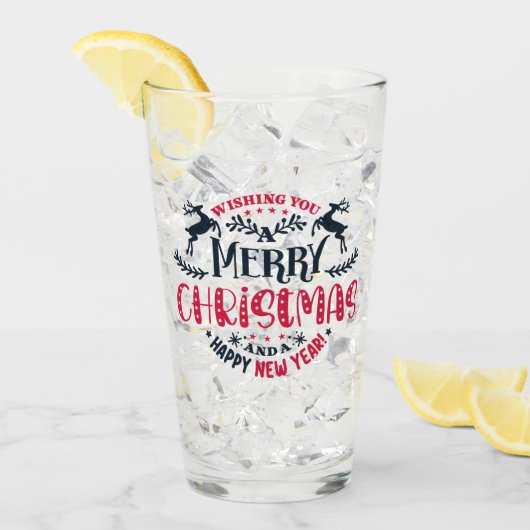 Verre Nom Personnalisé Joyeux Noël Et Nouvel An (Devant glace)