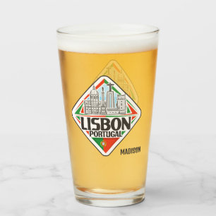 Verre Nom personnalisé Lisbonne Portugal