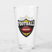 Verre Nom personnalisé Logo de football (Dos)