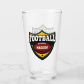Verre Nom personnalisé Logo de football (Devant)