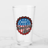 Verre NOM Personnalisé Patriotic USA Drapeau American Ba (Devant)
