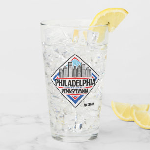 Verre Nom personnalisé Philadelphia Pennsylvanie