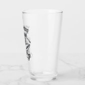 Verre NOM personnalisé Surfer Big Wave Skeleton Surfing (Gauche)