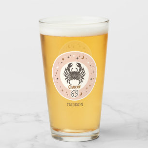 Verre Nom personnalisé Symbole zodiaque Cancer