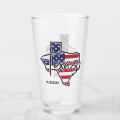 Verre Nom personnalisé Texas (Dos)