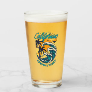 Verre Nom personnalisé / Texte Californie Surf