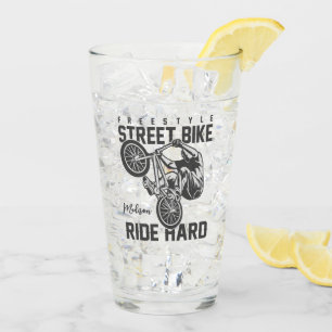 Verre Nom personnalisé Vélo de rue