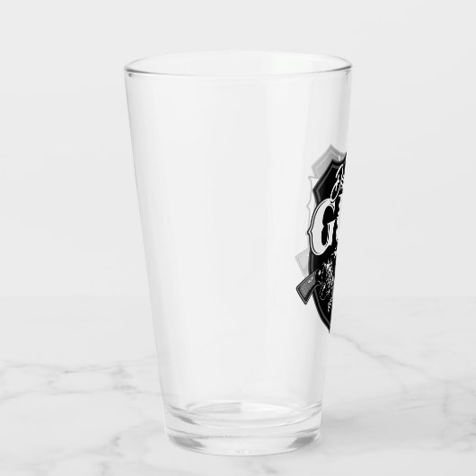 Verre NOM PERSONNALISÉ Vieux Armes à feu (Droite)