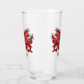 Verre Nom personnalisé Welsh Dragon et monogramme (Gauche)