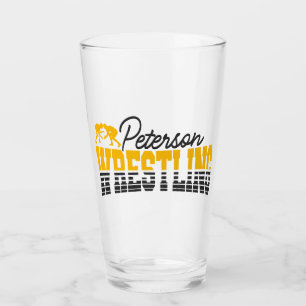 Verre NOM personnalisé Wrestling School Team Wrestler