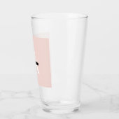 Verre Nom personnel minimaliste Pastel Pink (Gauche)