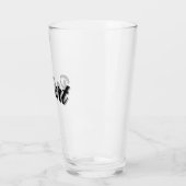 Verre Nom Robert Noir Avec Ombre Portée, (Gauche)