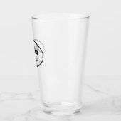 Verre Nom stylisé noir Mariage Best Man (Gauche)