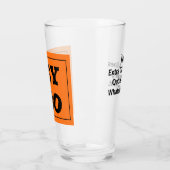 Verre Nom, Texte Halloween Hey Boo Eyeballs, Pint (Gauche)