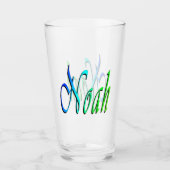 Verre Nom Vert Et Bleu Noé,  (Devant)