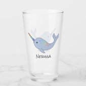 Verre nommé de Narwhal d'arc-en-ciel (Devant)