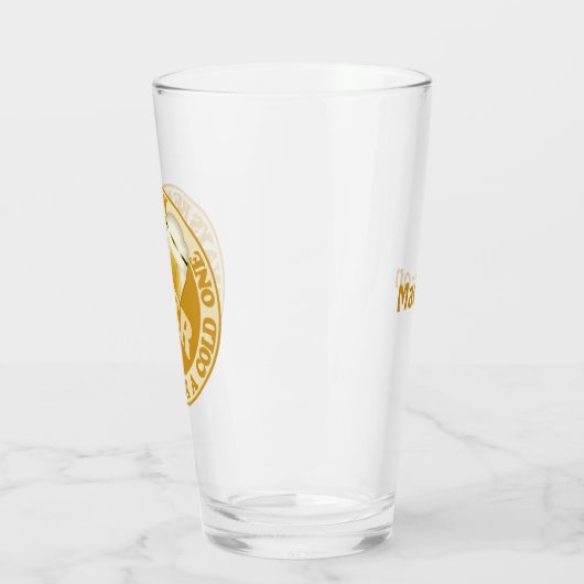 Verre nommé fait sur commande de pinte de BIÈRE (Gauche)