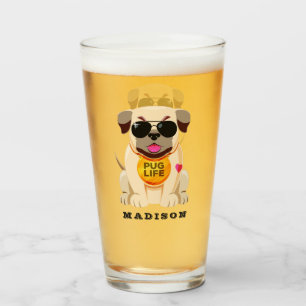 Verre nommé fait sur commande de pinte de la vie
