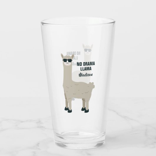 Verre nommé fait sur commande de pinte de lama (Dos)