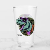 Verre nommé fait sur commande de pinte de T-Rex de (Devant)