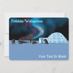 Verre Noordelijke Kerstmis - Fröhliche Weihnachten Feestdagenkaart