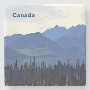 Verre Noordelijke zomer Stenen Onderzetter