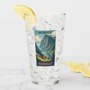 Verre Norvège de texte personnalisé