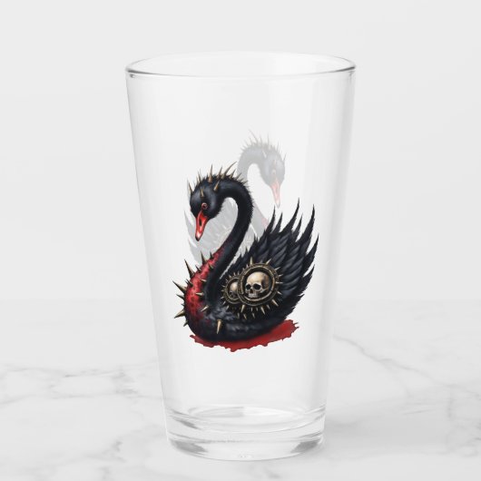 Verre Not Your Average Swan – Spikes, Skulls & Sass.  (Devant)
