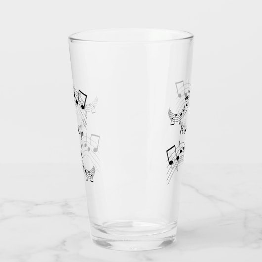 Verre Notes musicales stylish Cool tendance boisson pers (Gauche)