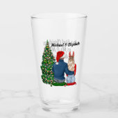 Verre Notre Premier Noël En Couple Marié (Devant)