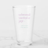 Verre N'oubliez pas de vous hydrater (Dos)