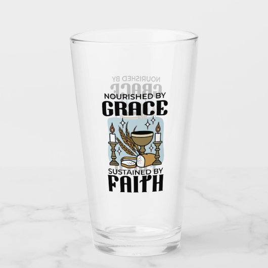 Verre Nourished by Grace, Sustained by Faith Design (Devant)