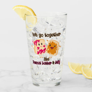Verre Nous Allons Ensemble Comme Le Beurre D'Arachide Et