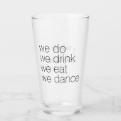 Verre Nous Buvons Danser Manger - Mariage moderne (Devant)